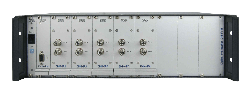 Digital multimeters with modular design (19" case with exchangeable plug-in modules) for up to 8 modules